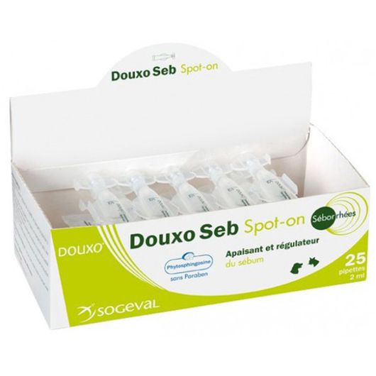 Douxo séborrhée "Spot-On" boîte de 25 pipettes de 2 ml - Douxo