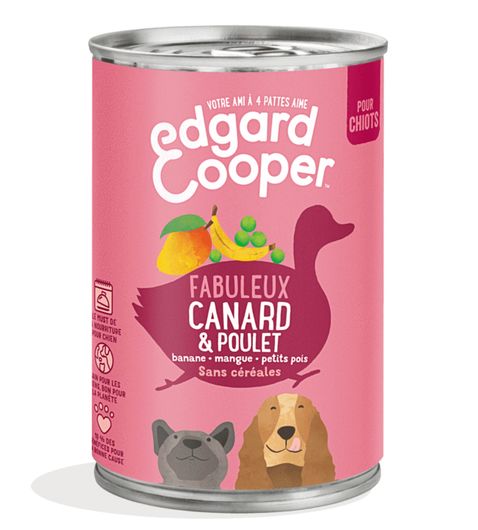 Boîte pour chiot "Fabuleux canard & poulet" sans céréales - Edgard & Cooper