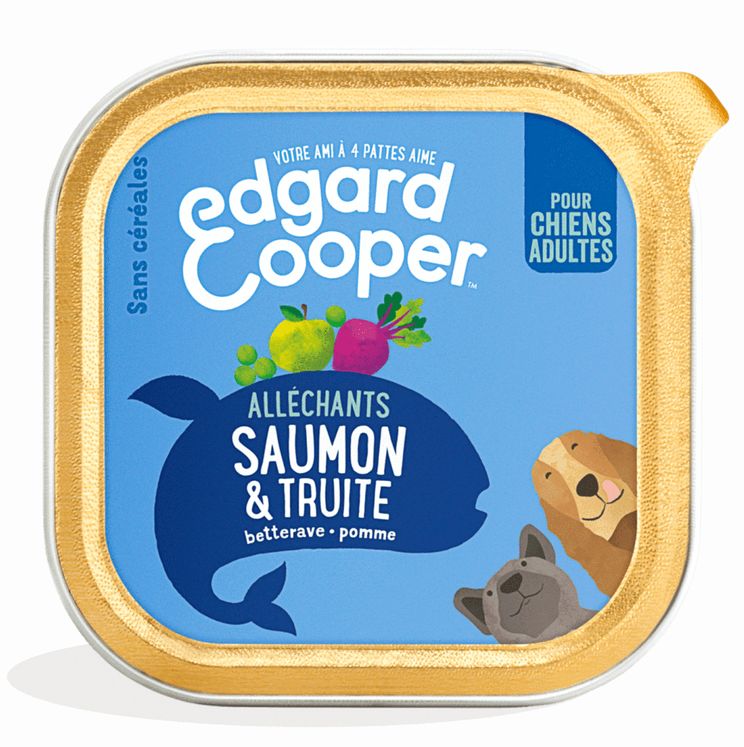 Barquette "Alléchants saumon & truite" sans céréales - Edgard & Cooper