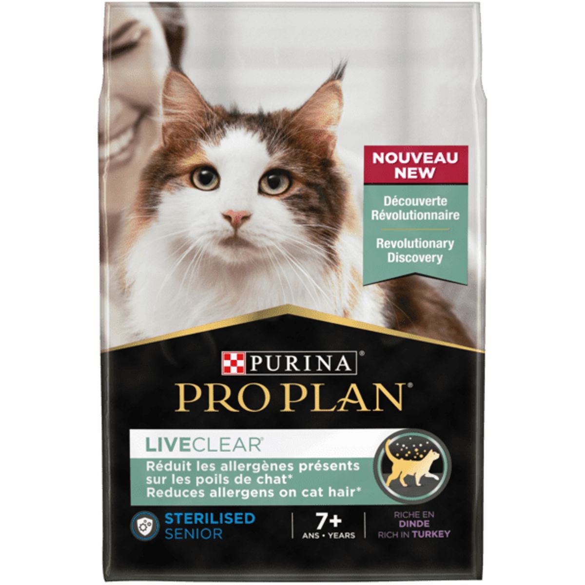 Pro Plan Cat Liveclear Sterilised Senior 7+ riche en Dinde - Purina