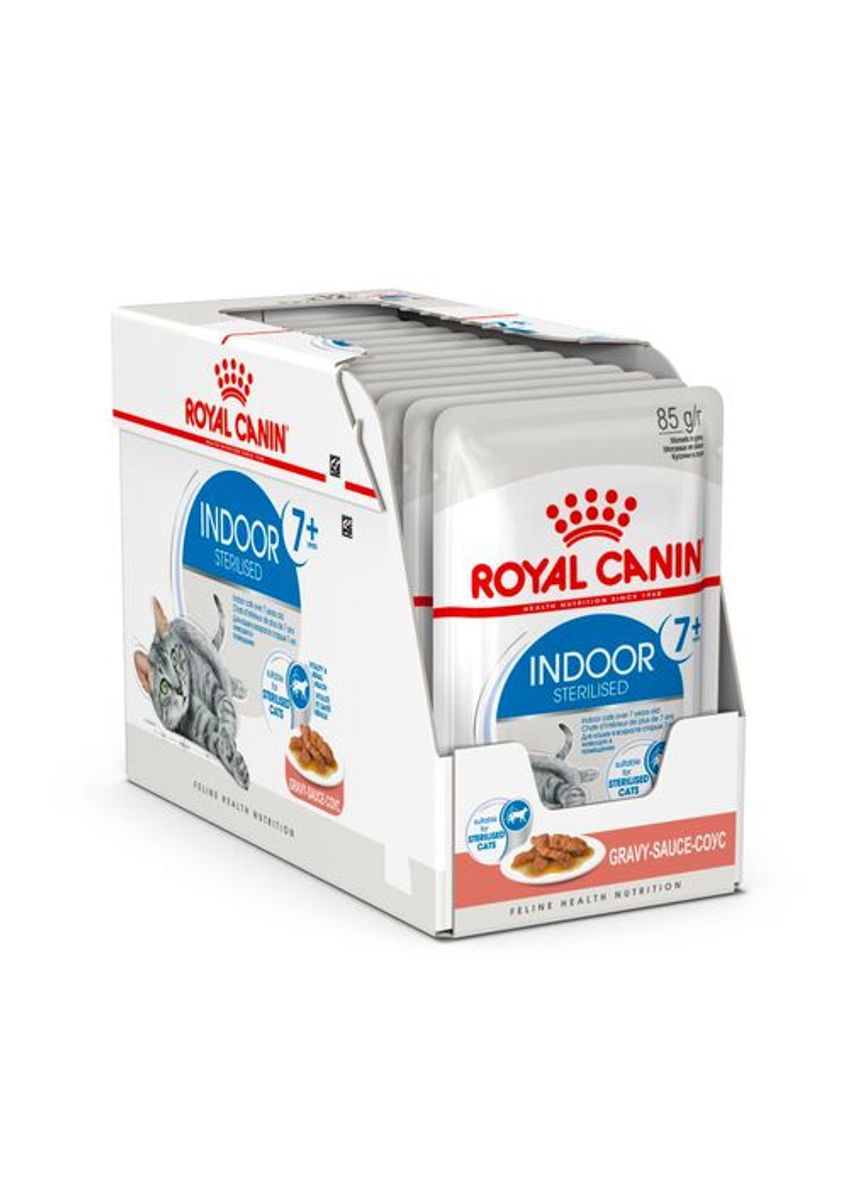 Feline Nutrition Indoor 7 + en sauce 12 x 85 g - Royal Canin