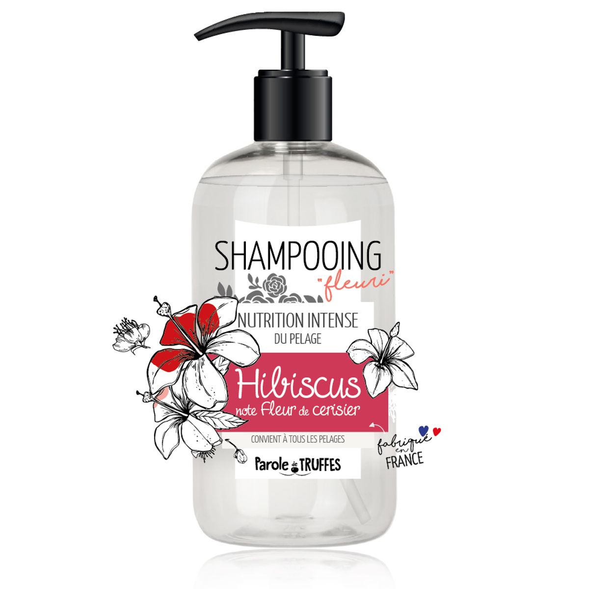 Shampooing Hibiscus et note de fleur de cerisier - Parole de Truffes
