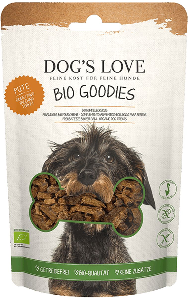 Friandises bio dinde sans céréales pour chien - Dog's Love