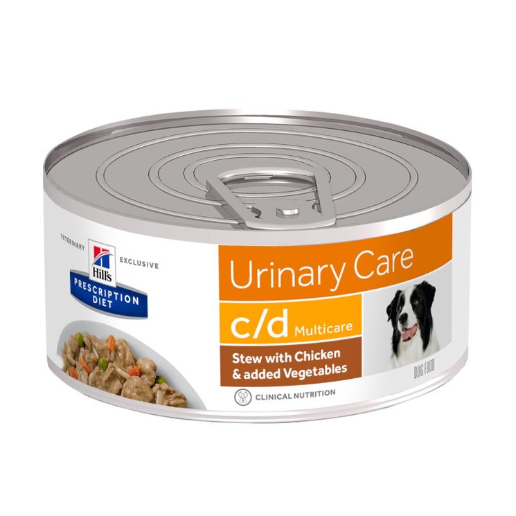 Canine c/d Mijotés (24 boîtes de 156 g) - Poulet et légumes mijotés - Hill's Prescription Diet