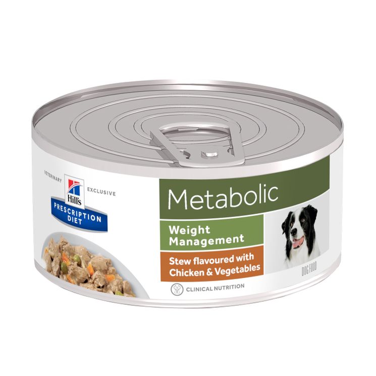 Canine Métabolic Mijotés (24 boîtes de 156 g) - Poulet et légumes - Hill's Prescription Diet