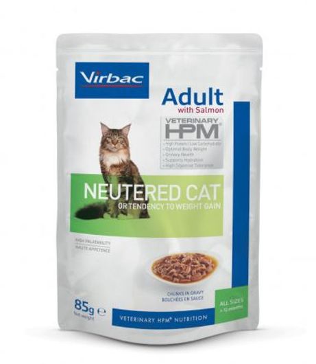 Vet HPM Wet Cat Adult Neutered Saumon (12 x 85 g) - Virbac
