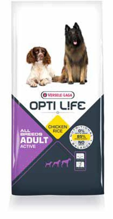 Opti Life Adult Active All Breeds 12.5 kg  - Versele Laga