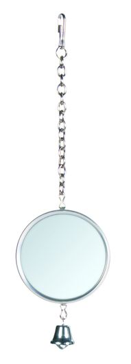 Miroir avec clochette, cadre métal Ø 5 cm - Trixie