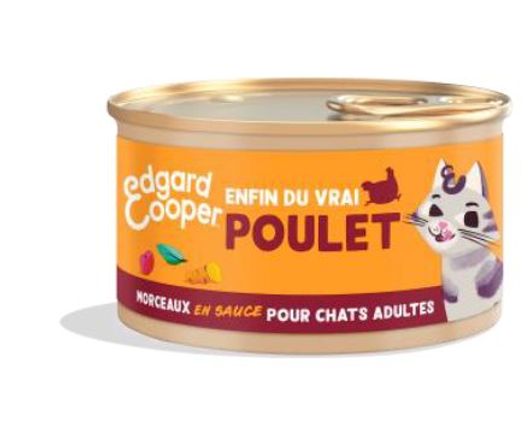 Morceaux en sauce pour chat au poulet - Edgar & Cooper