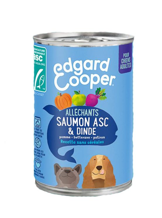 Boite pour chien adulte "Alléchants Saumon & Dinde" - Edgar & Cooper