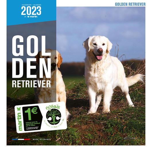 Calendrier 2023 Golden Retriever - Martin Sellier