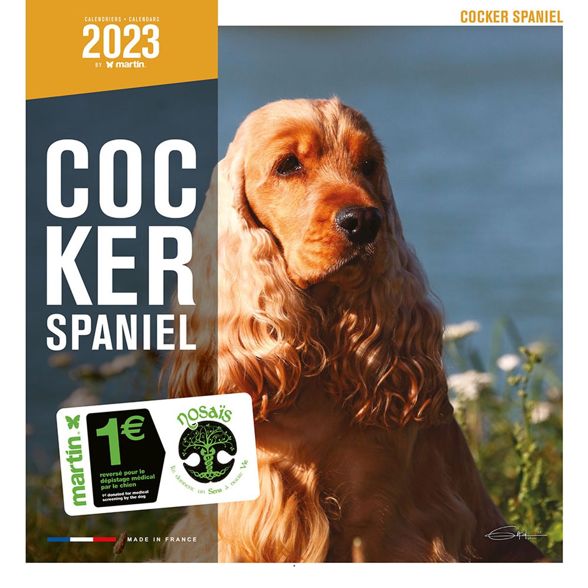 Calendrier 2023 Cocker Spaniel - Martin Sellier