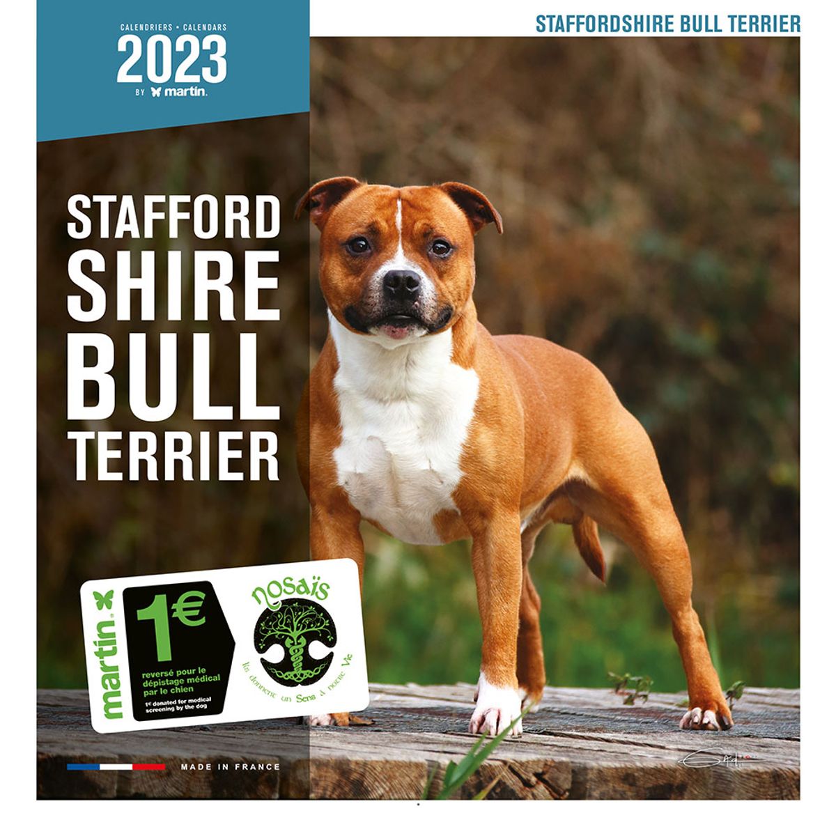 Calendrier 2023 Stafforshire Bull Terrier - Martin Sellier
