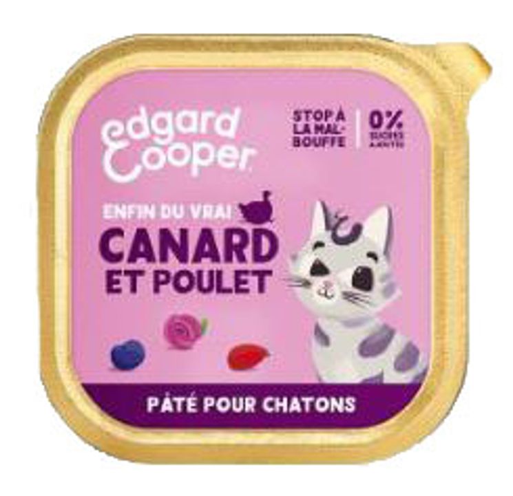 Pâté moelleuse pour chaton au canard et au poulet (85g) - Edgar & Cooper