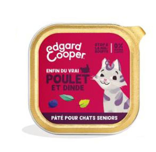 Pâté moelleuse pour chat senior au poulet et à la dinde (85g) - Edgar & Cooper