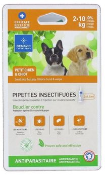 Pipettes insectifuges chiot/petit chien x2 - Demavic