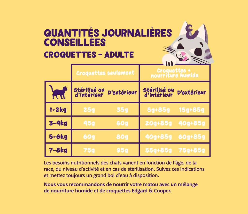 Croquettes pour chat adulte à la dinde et au poulet (2 kg) - Edgard & Cooper