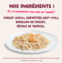 Filets pour chat au thon et aux crevettes (70 g) - Edgard & Cooper