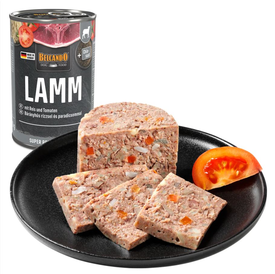 SUPER PREMIUM Agneau avec riz et tomates (400 g) - Belcando