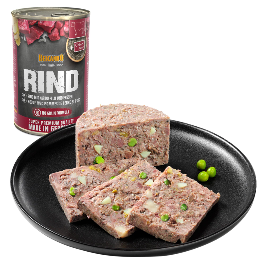 SUPER PREMIUM Boeuf avec pommes de terre et petits pois (400 g) - Belcando
