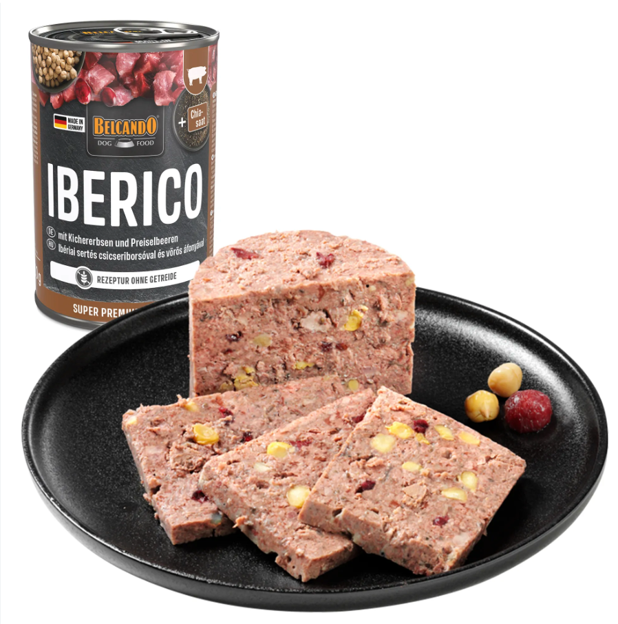 SUPER PREMIUM Porc ibérique avec pois chiches et airelles (400 g) - Belcando