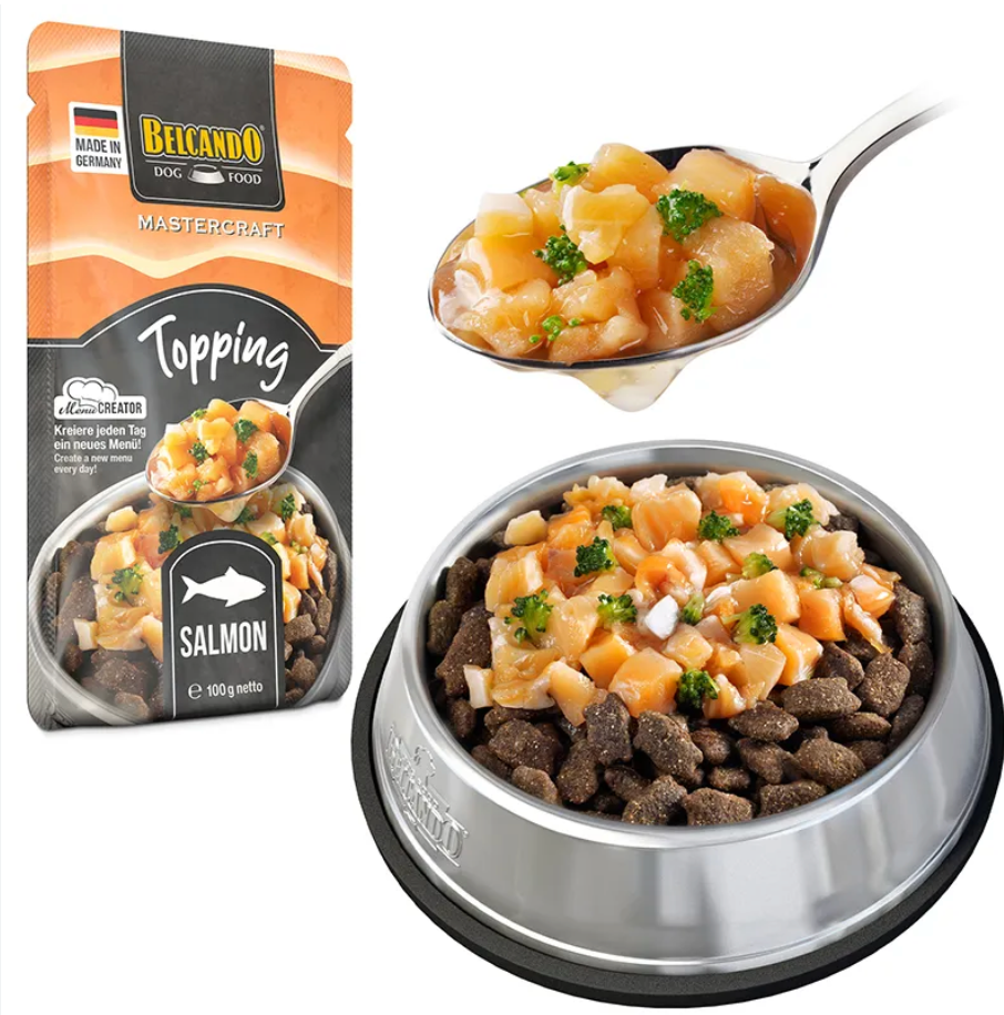 Topping MASTERCRAFT au saumon avec brocolis (100 g) - Belcando
