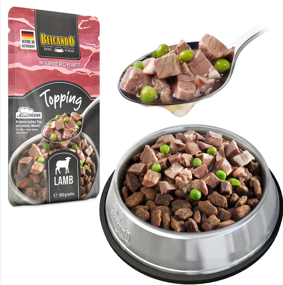 Topping MASTERCRAFT à l'agneau avec petits pois (100 g) - Belcando