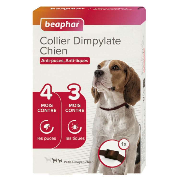 Collier antiparasitaire Dimpylate chien (Marron) - Beaphar
