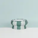 Gamelle céramique Cool Cat Club Vert & Beige (15.5 cm) - Ziggy
