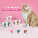 Gamelle céramique Cool Cat Club Rose & Beige (15.5 cm) - Ziggy