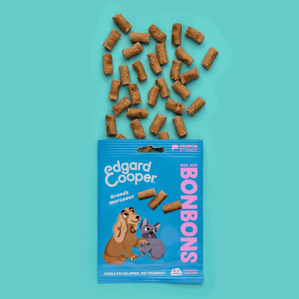 Friandises Bonbons Saumon Grands morceaux (50 g) - Edgard & Cooper