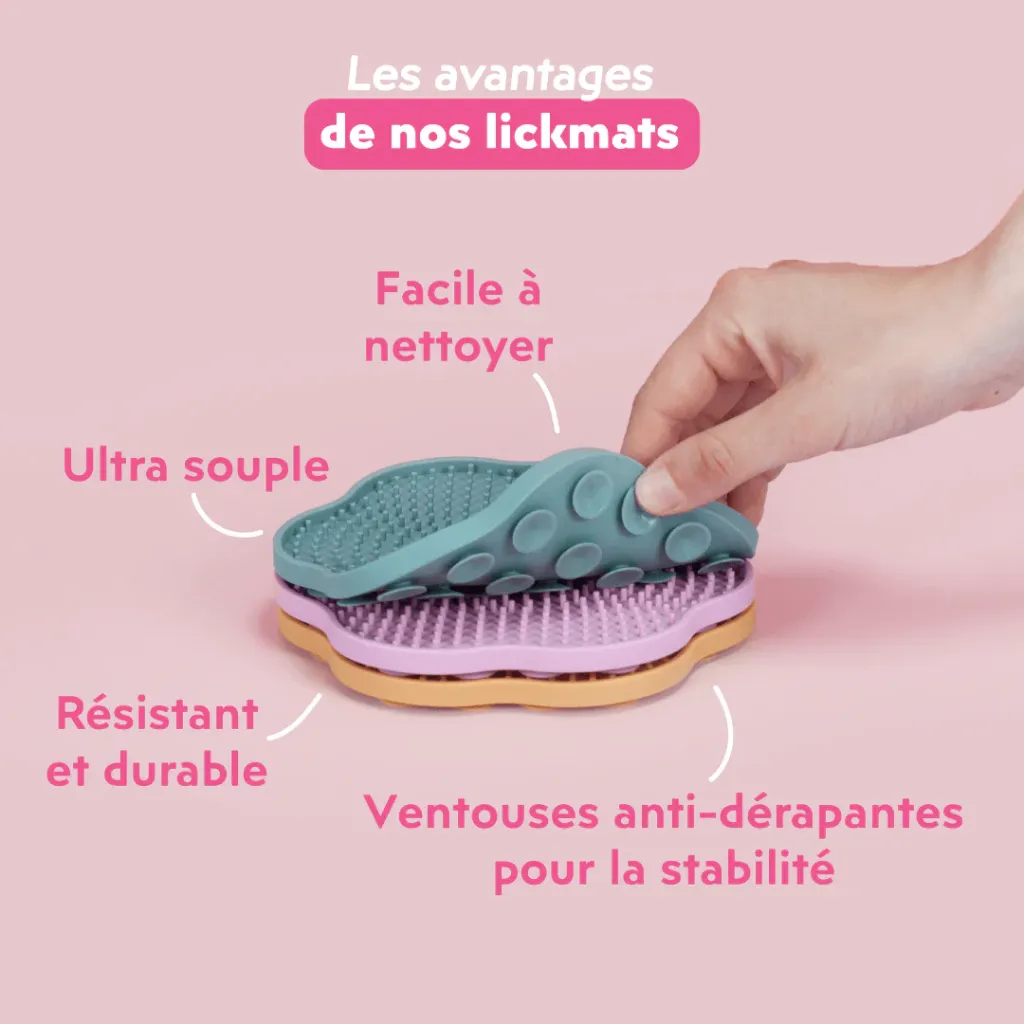Tapis de léchage LickMat Fleur rose  - Ziggy