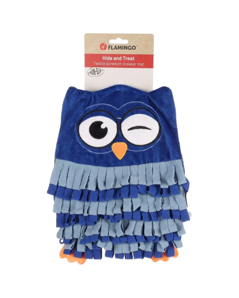 Tapis à renifler plinkie hibou bleu