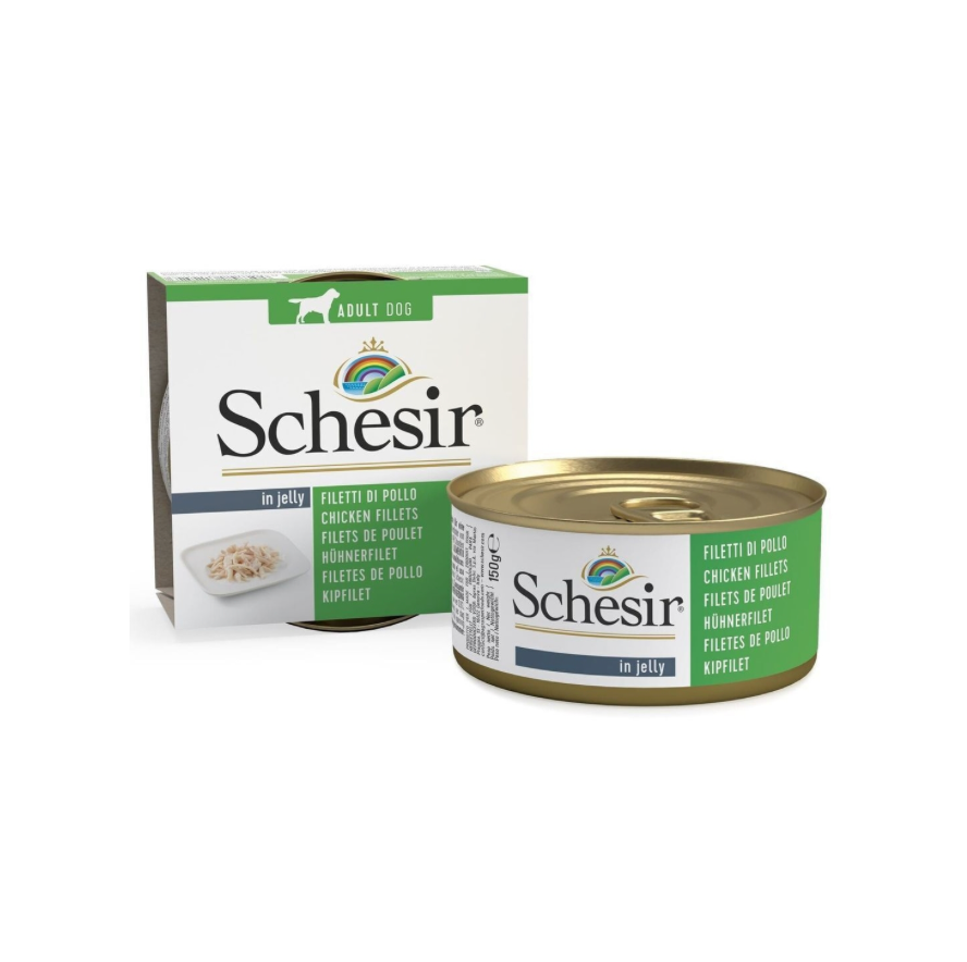 Boîte de pâtée pour chien en gelée - Filets de poulet (150 g) - Schesir