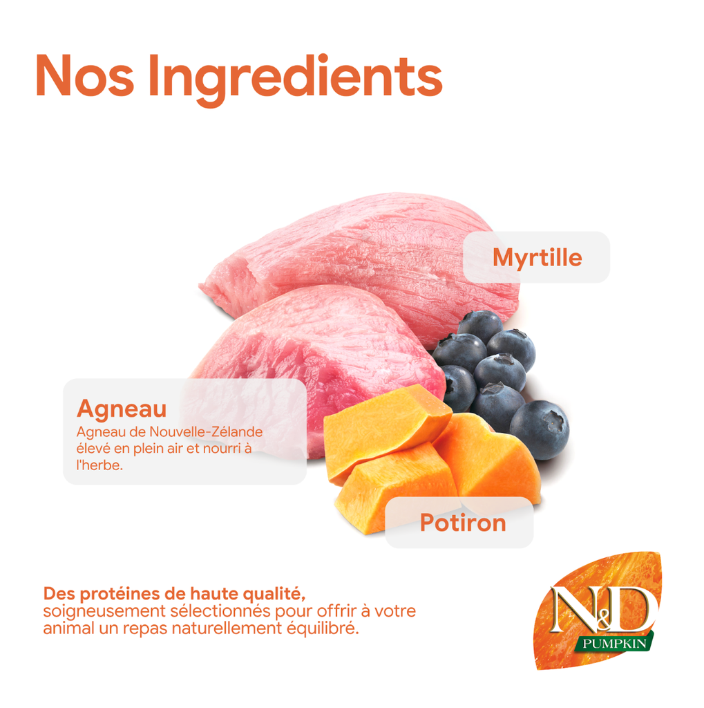 Potiron Agneau & Myrtille Chien Adulte Medium/Maxi (2.5 kg) - Farmina