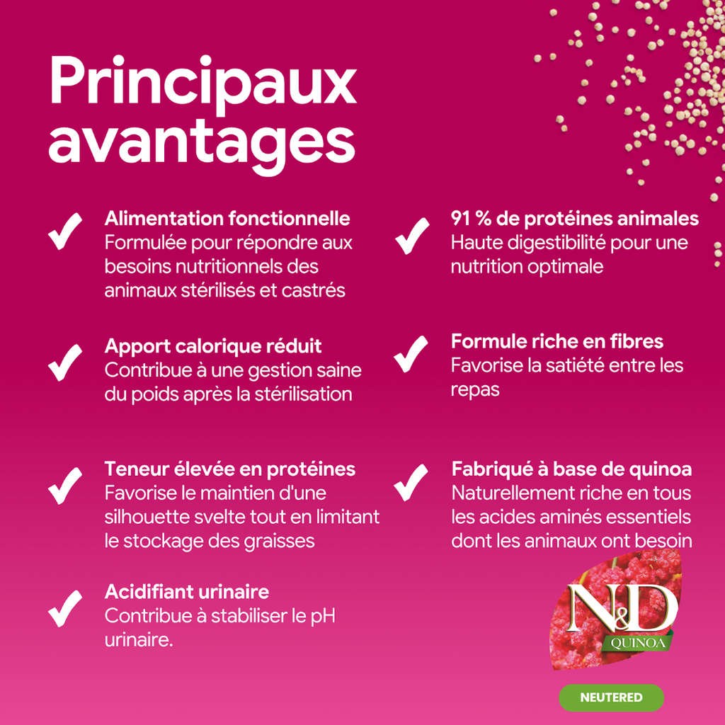 Quinoa Stérilisé Chien Adulte Medium / Maxi Canard Brocolis & Asperge (12 kg) - Farmina