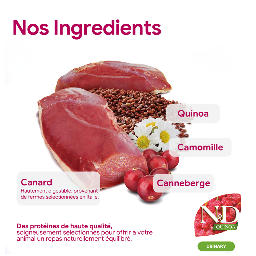 Quinoa chat Urinary Duck (Urinary Canard) (1.5 kg) - Farmina