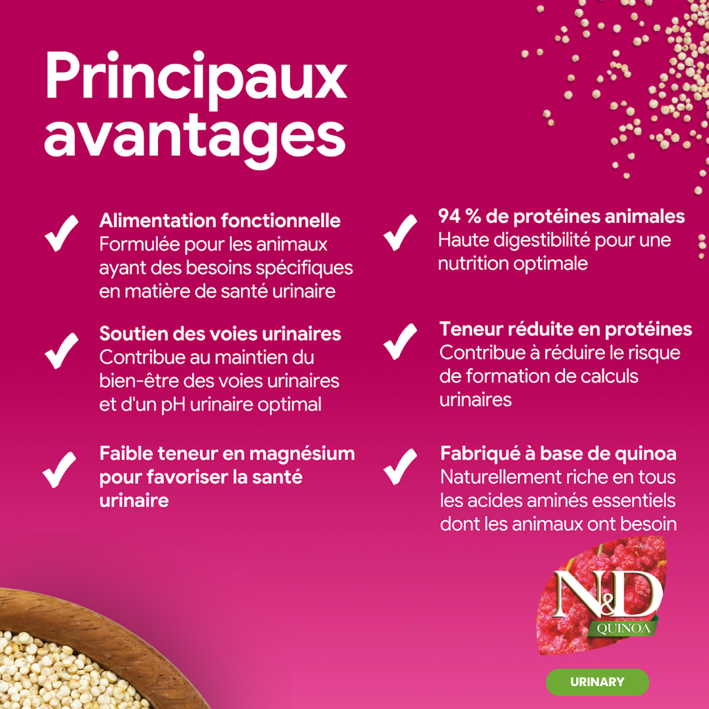 Quinoa chat Urinary Duck (Urinary Canard) (5 kg) - Farmina