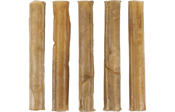 *Lot de 5 x 12.5 cm* Bâtonnet 100 % peau de Buffle - Flamingo