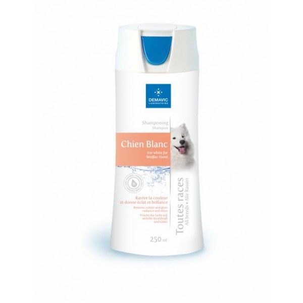 [10058] Shampoing pour chien blanc (250 ml) - Demavic
