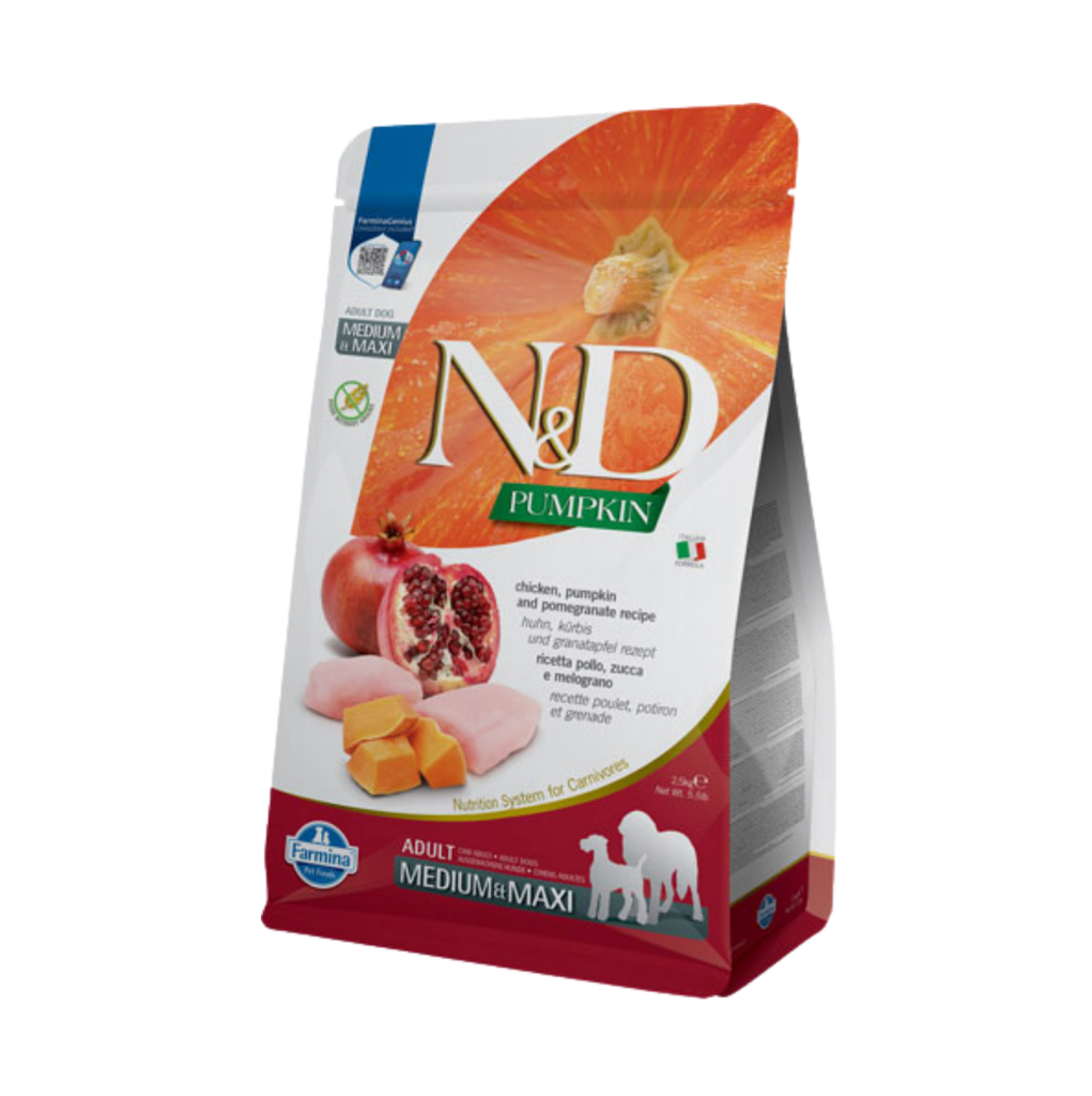 Potiron Poulet & Grenade Chien Adulte Medium/Maxi (2.5 kg) - Farmina
