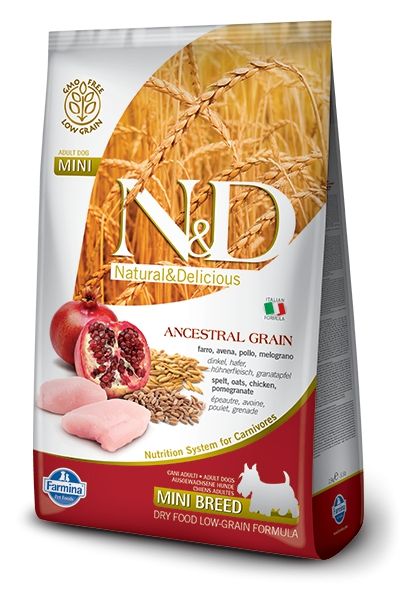 Poulet & Grenade Adulte mini Low Grain (7 kg) - Farmina
