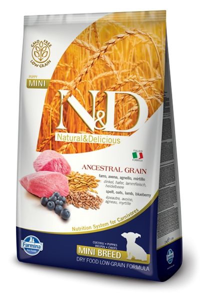 Agneau & Myrtille Ancestral Grain chiot mini (7 kg) - Farmina