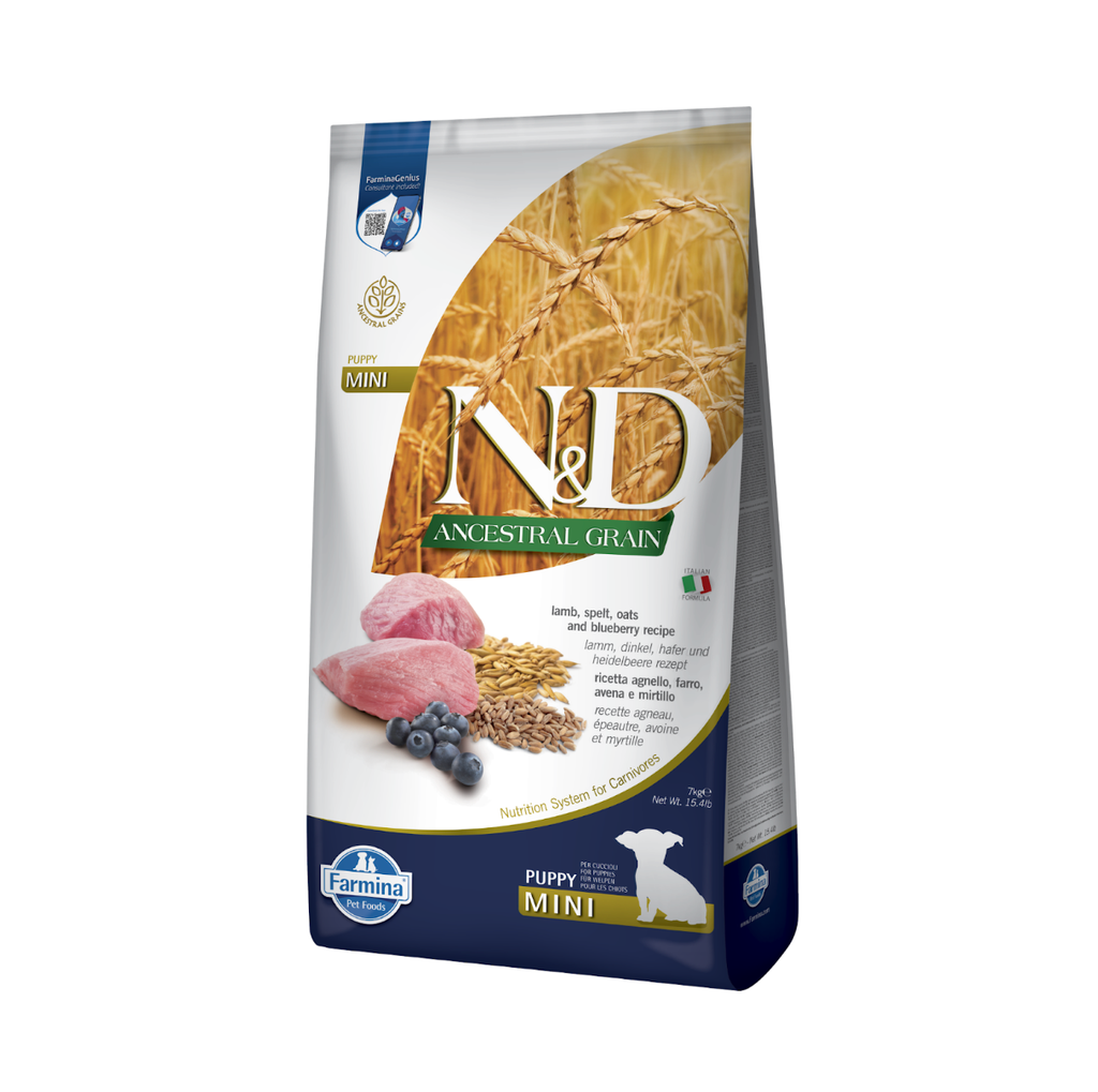 Agneau & Myrtille Ancestral Grain chiot mini (7 kg) - Farmina