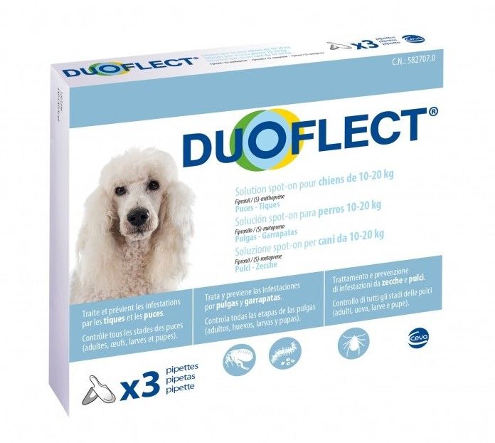 Duoflect chien 10-20 kg (3 pipettes) - Ceva