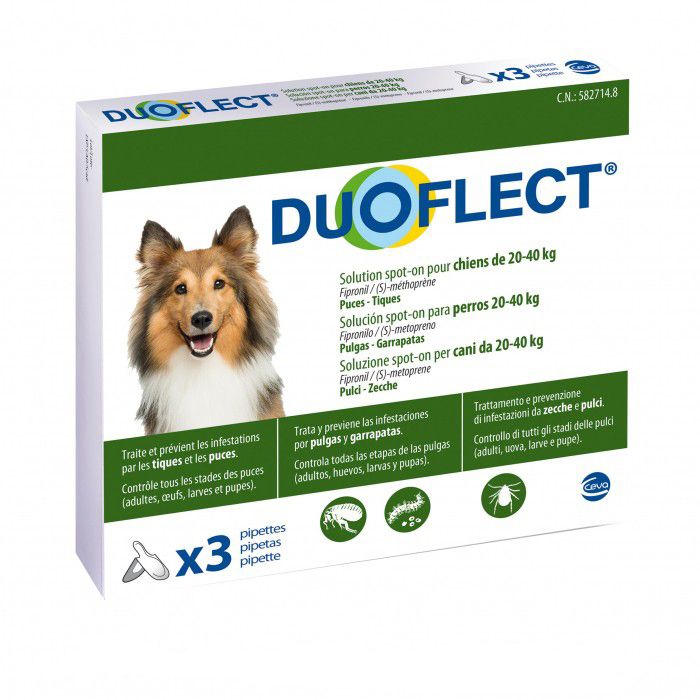 Duoflect chien 20-40 kg (3 pipettes) - Ceva