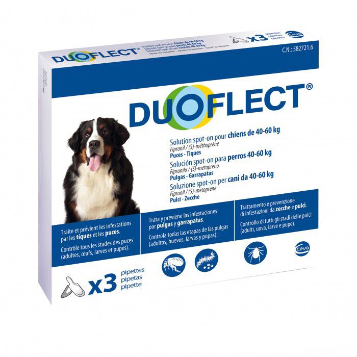 Duoflect chien 40-60 kg (3 pipettes) - Ceva