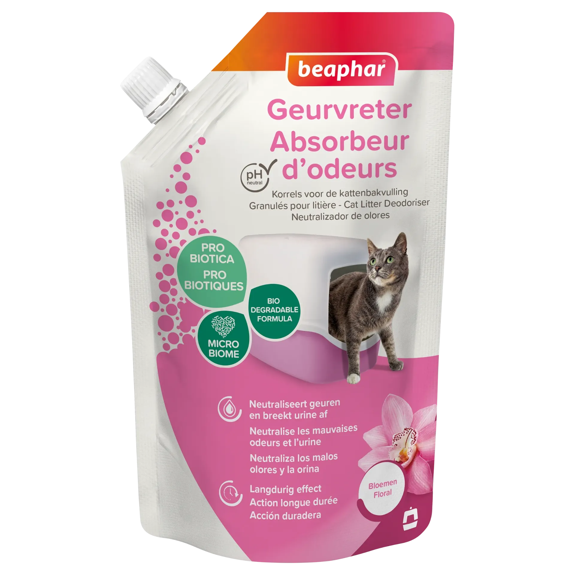 Granulés litière absorbeurs d'odeurs orchidée (400 g) - Beaphar