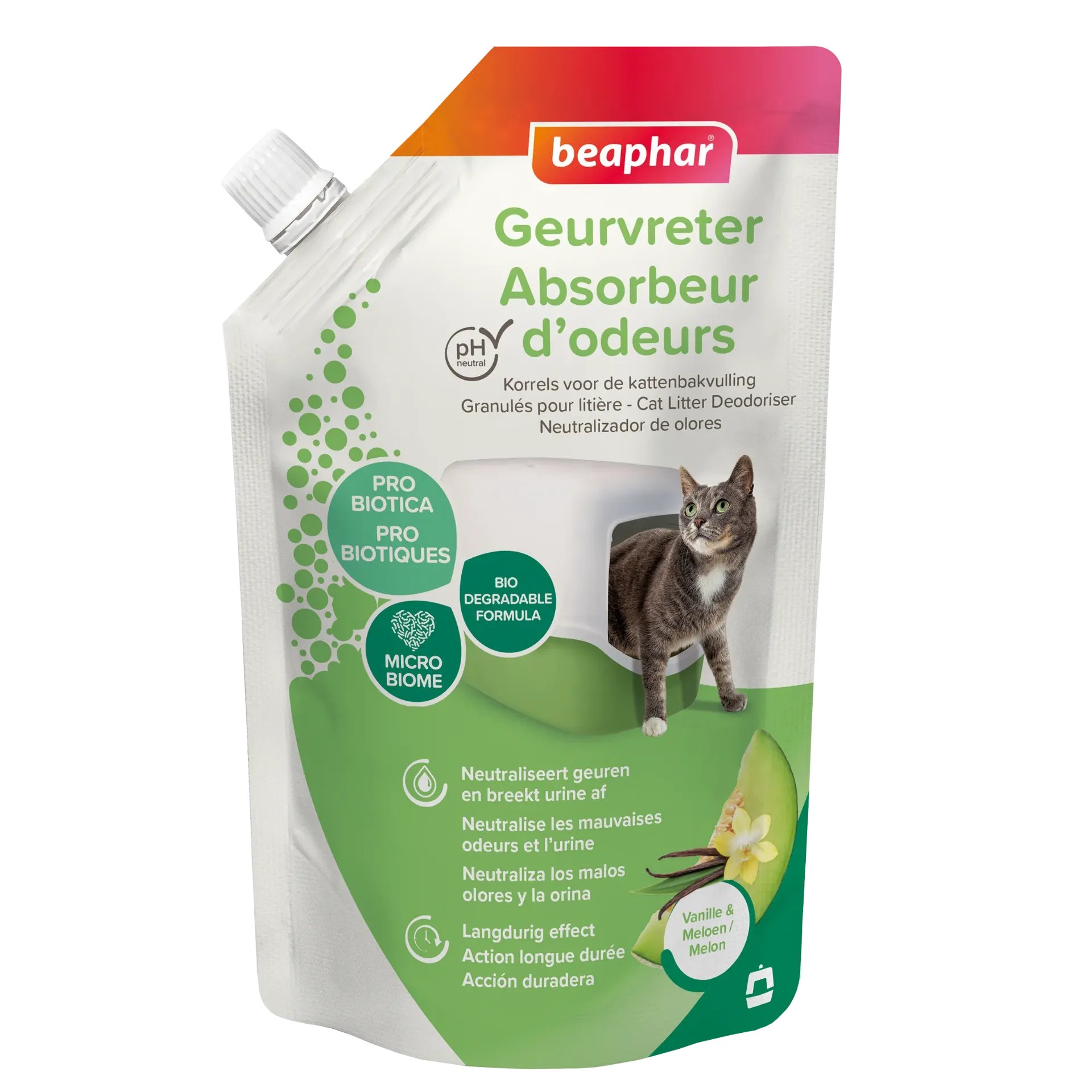 [10227] Granulés litière absorbeurs d'odeurs vanille melon (400 g) - Beaphar