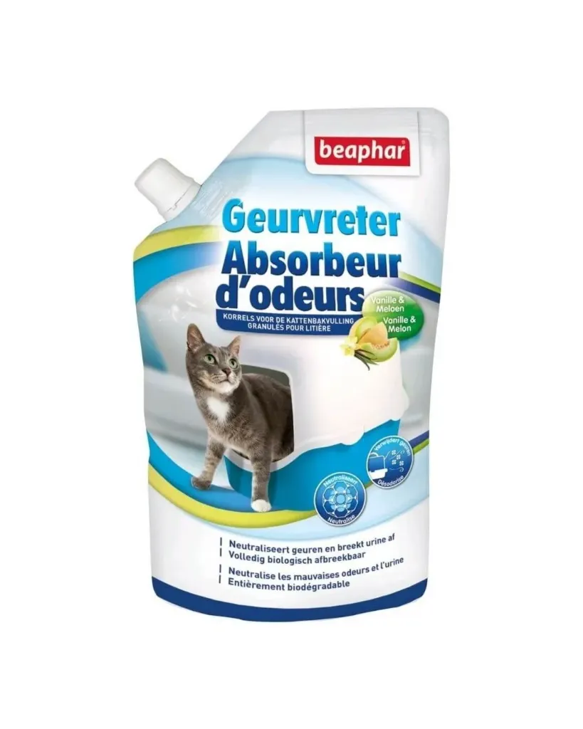 [10227] Granulés litière absorbeurs d'odeurs vanille melon (400 g) - Beaphar